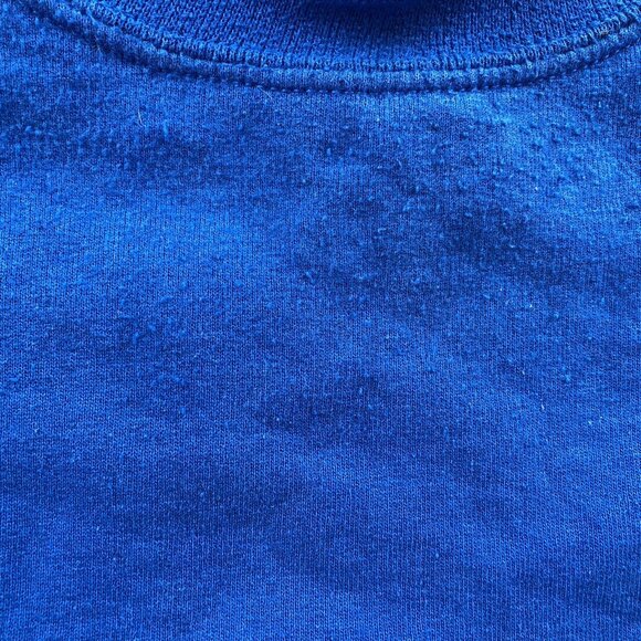 Gildan Mens Sweatshirt 5XL Crewneck Blue Heavy Blend Pullover Classic FLAWS - Picture 11 of 15